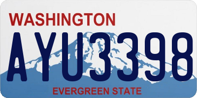 WA license plate AYU3398