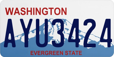 WA license plate AYU3424