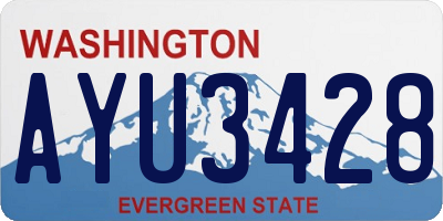 WA license plate AYU3428