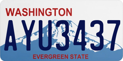 WA license plate AYU3437