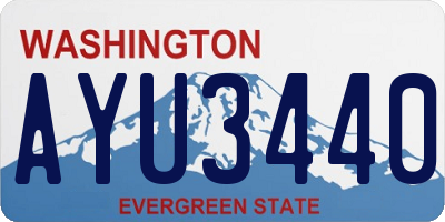 WA license plate AYU3440