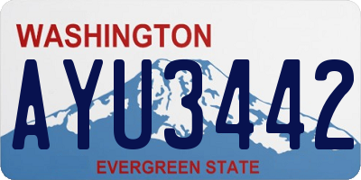 WA license plate AYU3442