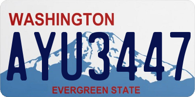 WA license plate AYU3447