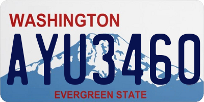 WA license plate AYU3460