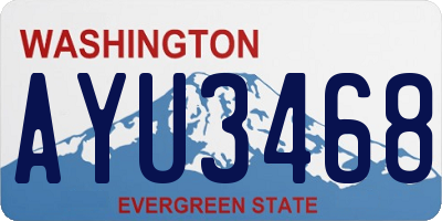 WA license plate AYU3468