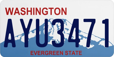 WA license plate AYU3471
