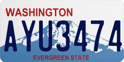 WA license plate AYU3474
