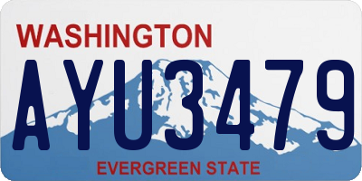 WA license plate AYU3479