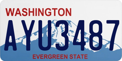 WA license plate AYU3487