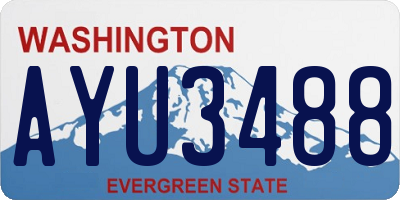 WA license plate AYU3488