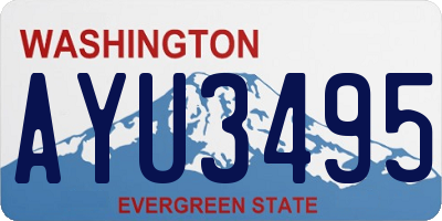 WA license plate AYU3495