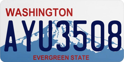 WA license plate AYU3508
