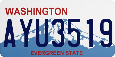 WA license plate AYU3519