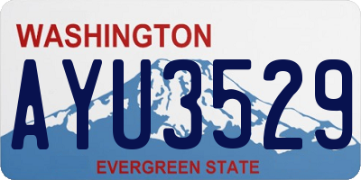 WA license plate AYU3529