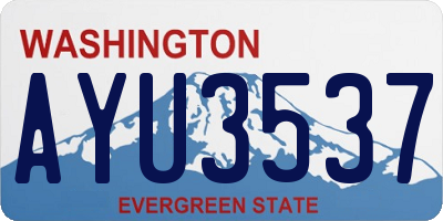 WA license plate AYU3537