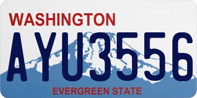 WA license plate AYU3556
