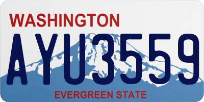 WA license plate AYU3559