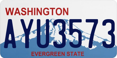 WA license plate AYU3573