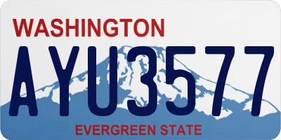 WA license plate AYU3577