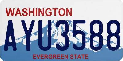 WA license plate AYU3588