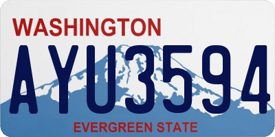 WA license plate AYU3594
