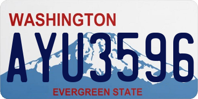 WA license plate AYU3596