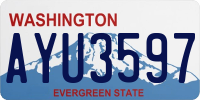 WA license plate AYU3597