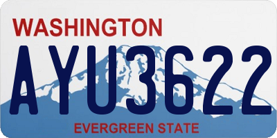 WA license plate AYU3622