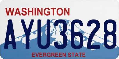 WA license plate AYU3628