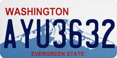 WA license plate AYU3632