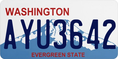 WA license plate AYU3642