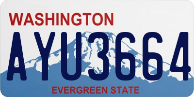 WA license plate AYU3664