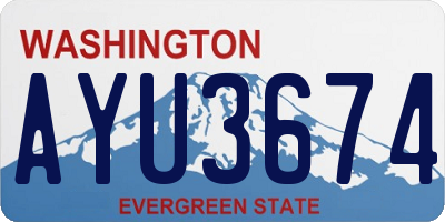 WA license plate AYU3674