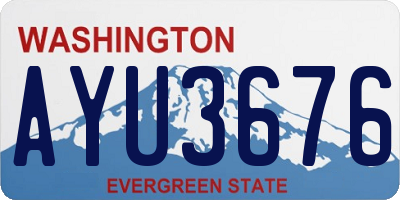 WA license plate AYU3676