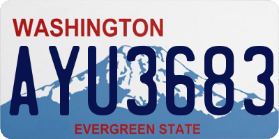 WA license plate AYU3683