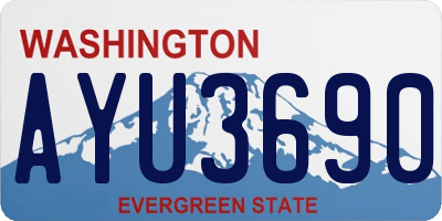 WA license plate AYU3690