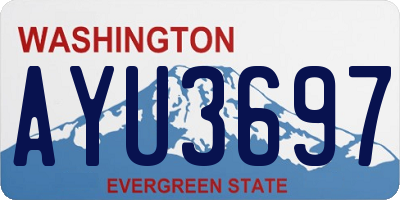 WA license plate AYU3697