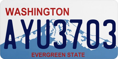 WA license plate AYU3703