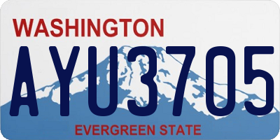 WA license plate AYU3705