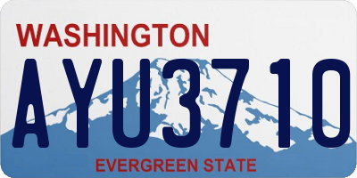 WA license plate AYU3710