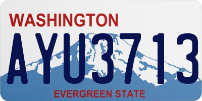 WA license plate AYU3713