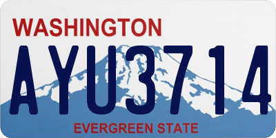 WA license plate AYU3714