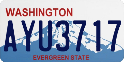 WA license plate AYU3717