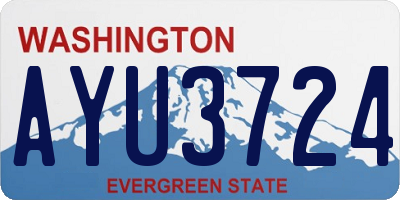 WA license plate AYU3724