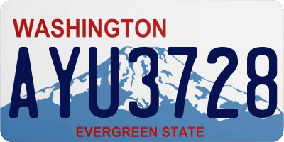 WA license plate AYU3728