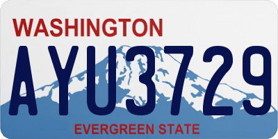 WA license plate AYU3729