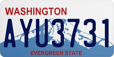 WA license plate AYU3731