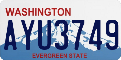 WA license plate AYU3749