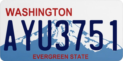 WA license plate AYU3751