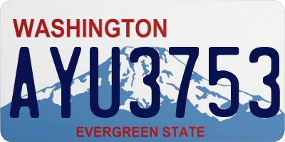 WA license plate AYU3753